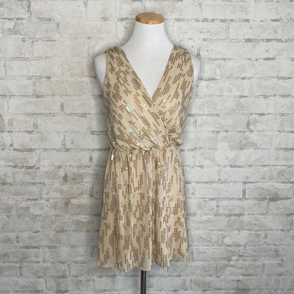 Express Dresses & Skirts - Express | Gold Sequin Mini Dress